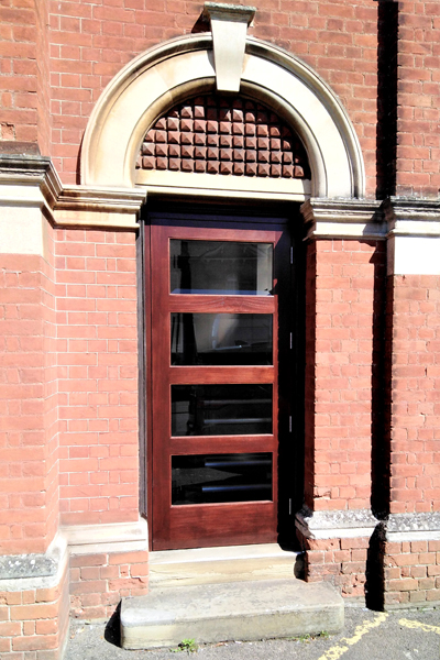 Door with glass panels by Dunstable Joinery